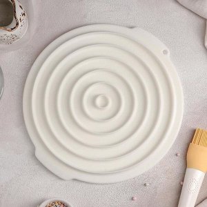 Форма для муссовых десертов и выпечки Доляна «Слои», силикон, 27x25,5 см, цвет белый