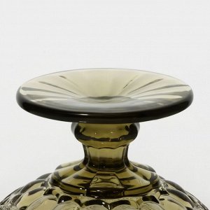 Креманка стеклянная Magistro «Ла-Манш», 350 мл, 12x10.5 см, цвет зелёный
