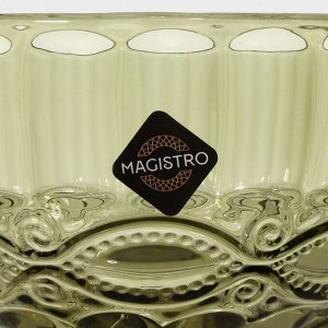 Креманка стеклянная Magistro «Ла-Манш», 350 мл, 12x10.5 см, цвет зелёный