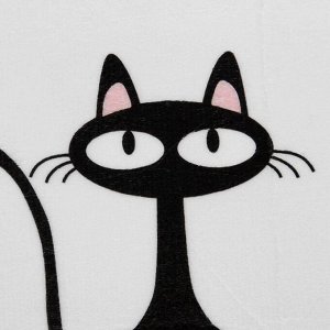 Коврик для ванной Доляна «Чёрная кошка», 40x60 см, МИКС