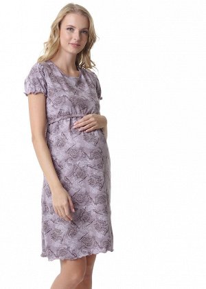 Ночная сорочка "Мурсия" для беременных и кормящих; цвет: кофейный