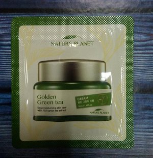 Крем для лица с золотом и зеленым чаем NATURE PLANET GOLDEN GREEN TEA CREAM