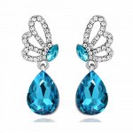 Серьги под серебро, Swarovski Elements
