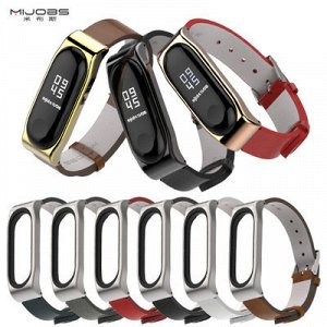 Кожаный ремешок для mi band 3/4 (микрофибра, classic)