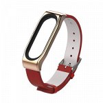 Кожаный ремешок для mi band 3/4 (микрофибра, classic)