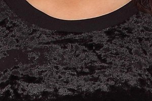 Блузка из черного бархата на 52-54 размер