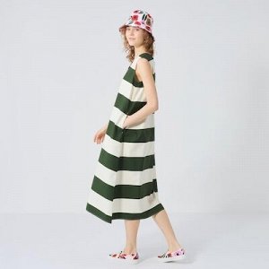 UNIQLO x Marimekko - хлопковое платье А-силуэта - 56 OLIVE