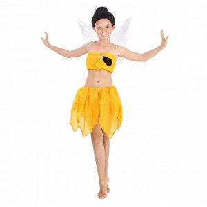 Карнавальный костюм «Фея Иридесса», (топ, юбочка, крылышки, брошь, парик), рост 134