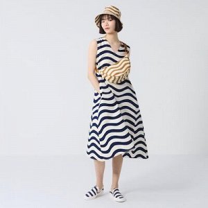 UNIQLO x Marimekko — хлопковые слипоны с принтом - 69 NAVY