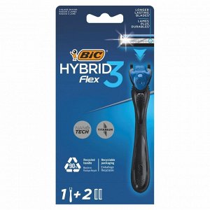 Станок мужской BIC Бритва "Флекс 3 Гибрид" + 2 кассеты