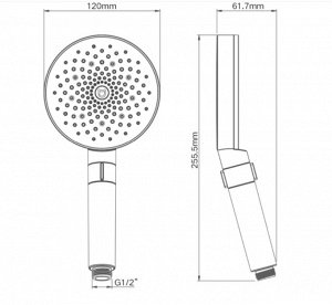 Лейка для душа Xiaomi Mijia Booster Hand Shower (MJZYSCHS01DB)