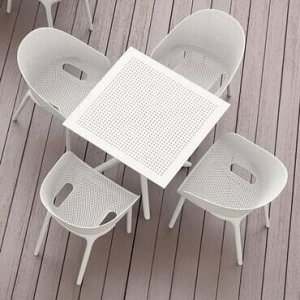 Стол стеклопластик Sky Table 80 (белый)