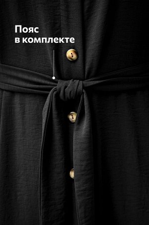 Женское платье-рубашка из ткани-жатка