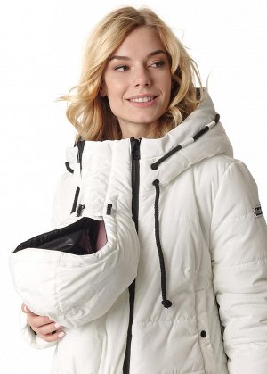 Куртка зимн. 3в1 "Сиэтл" для беременных и слингоношения; цвет: молочный (aw18)
