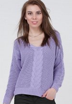 ШИРОКИЙ  ДЖЕМПЕР OVERSIZE  С V-ОБРАЗНЫМ ВЫРЕЗОМ 3453