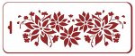 Трафарет пластиковый 10*25см &quot;пуансеттия&quot;