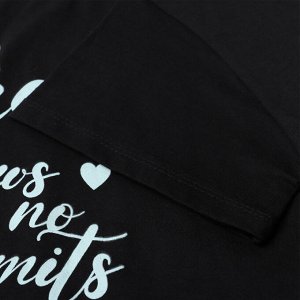 Комплект женский домашний (футболка,шорты), цвет черно-мятная полоска