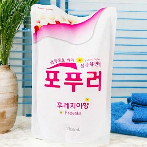 Кондиционер для белья (для стирки)  CLEAX, 1300 мл, аромат "ФРЕЗИЯ", Корея