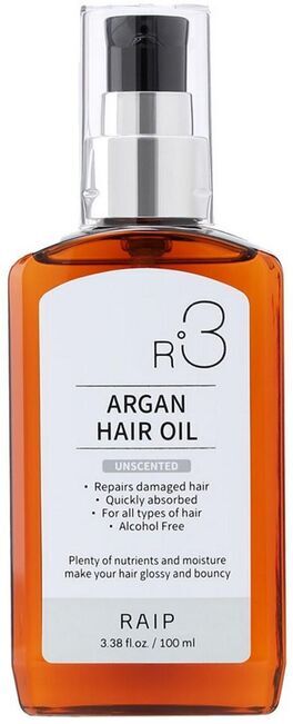 RAIP Масло для волос аргановое без запаха R3 Hair Oil Argan Unscented, 100 мл