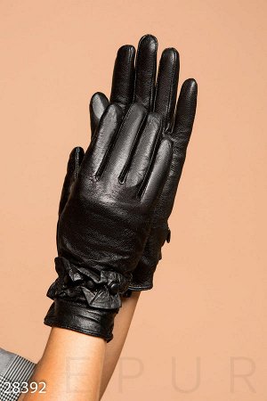 Демисезонные кожаные перчатки