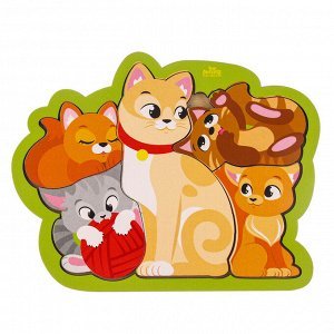 Головоломка «Кошка с котятами» для самых маленьких