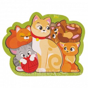 Головоломка «Кошка с котятами» для самых маленьких