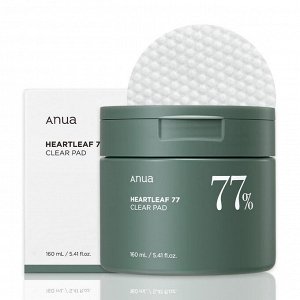 Anua Отшелушивающие пэды с хауттюйнией и PHA-кислотой Heartleaf 77% Clear Pad