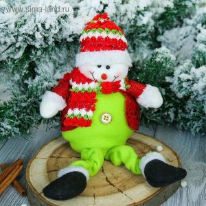 Мягкая игрушка "Снеговик" в пиджаке 9*30 см