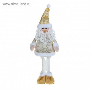 Мягкая игрушка "Дед Мороз" (узорное золотое платье)