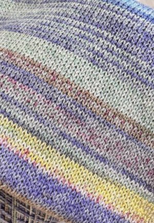 Пряжа для вязания 100 гр,Summer socks (летние носки) 45% меринос 35% хлопок 13% полиамид 7% эластан 460м/100г Сиренево-салатный микс
