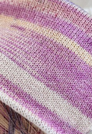 Пряжа для вязания 100 гр,Summer socks (летние носки) 45% меринос 35% хлопок 13% полиамид 7% эластан 460м/100г Светло-розовый микс