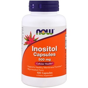 Now Foods, Инозитол Капсулы (Inositol Capsules), 500 мг, 100 кап