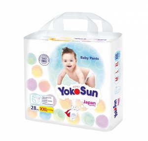 Детские одноразовые подгузники-трусики "YokoSun" размер XХL (15-23 кг) 28 шт