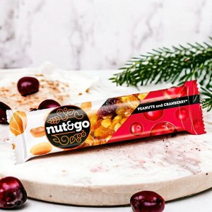 Яшкино Батончик с АРАХИСОМ И КЛЮКВОЙ Nut&amp;Go, 42 г