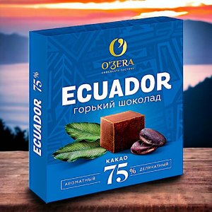 Шоколад из эквадорских какао-бобов Ecuador, содержание какао 75%, 90 г
