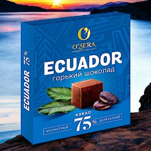 Шоколад из эквадорских какао-бобов Ecuador, содержание какао 75%, 90 г