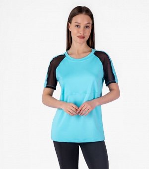 Топ Голубой/черный
Женская футболка прямого кроя, с резными линиями, вставками из сетки и рукавом реглан.
Материал:
Meryl Pro - гипоаллергенный материал, не содержащий токсичных компонентов. Обладает 
