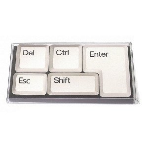 Магниты в наборе в виде кнопок клавиатуры белый (*)