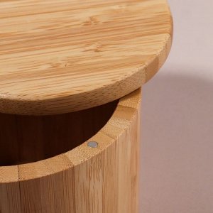 Органайзер для хранения «BAMBOO», с крышкой, раздвижной, d = 12 x 10,5 см, цвет коричневый