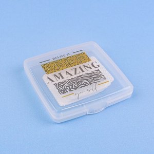 Органайзер для хранения гигиенических принадлежностей «AMAZING», 9,5 x 9,5 x 1,5 см, цвет прозрачный