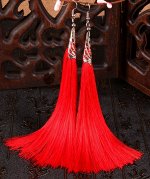 Серьги- кисти ультрадлинные