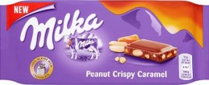 Шоколад Milka Peanut Crispy Caramel 90 gr