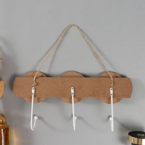 Настенные крючки декоративные «Яркие узоры», дерево, 30x14.5x5 см