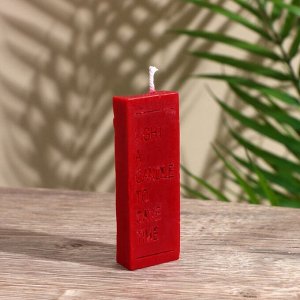 Свеча с надписью "Light a candle" 1,5х1,5х8,5 см, соевый воск МИКС