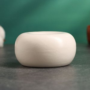 Подсвечник "Эдвард" белый глянец, 4х7х7см