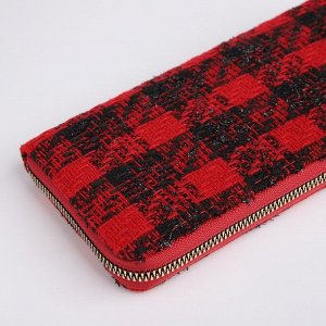 Кошелёк женский на молнии, цвет чёрный