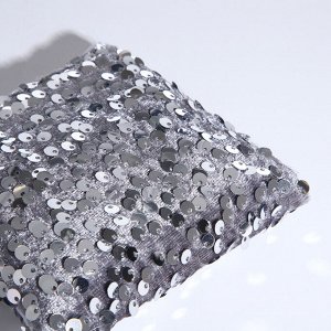 Кошелёк монетница на молнии, цвет серебряный