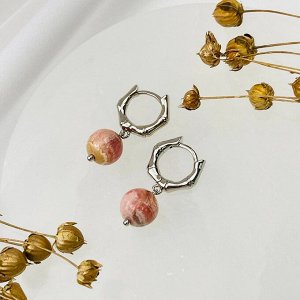 Серьги из Родохрозита