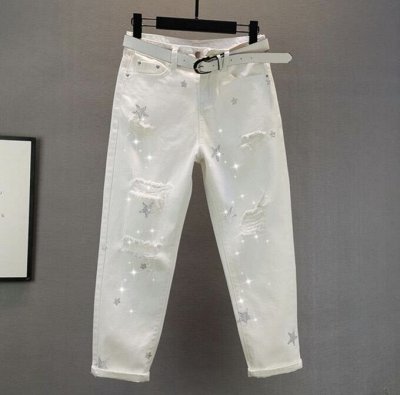 Белые джинсы в стразах Супер качество! Отзывы