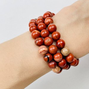 Бусины для украшений из кирпичной Яшмы